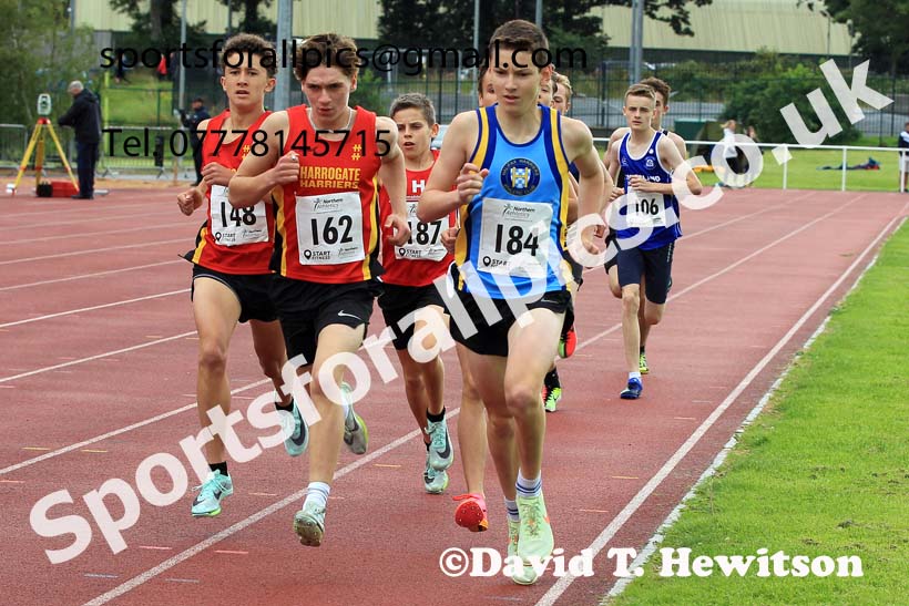 Boys Under-15s 800 metres, 2023 Northern Under-13s, Under-15s and Under-17s, Middlesbrough.  Photo: David T. Hewitson/Sports for All Pics